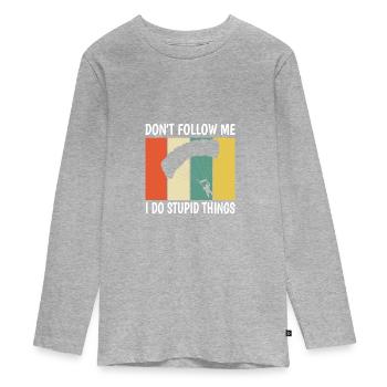 Parachute - T-shirt manches longues Premium Ado - gris chiné - Devant