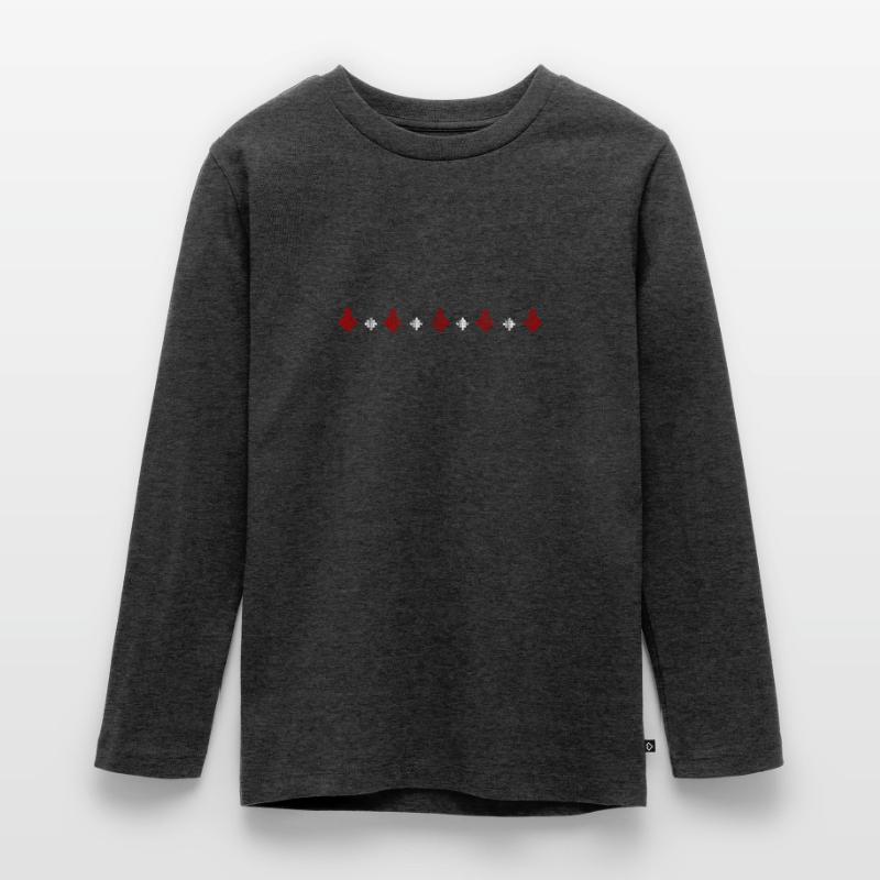 Strickpullover Muster Reihe Weihnachtskugel Teenager Premium Bio Langarmshirt