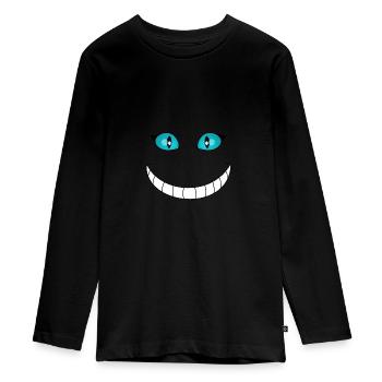 Chat grincheux - T-shirt manches longues Premium Ado - noir - Devant - AI Model Kid Female (0cm)