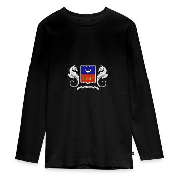 Ra HACHIRI Mayotte - Teenager Premium Organic Long Sleeve Shirt - black - Front - AI Model Kid Female (0cm)