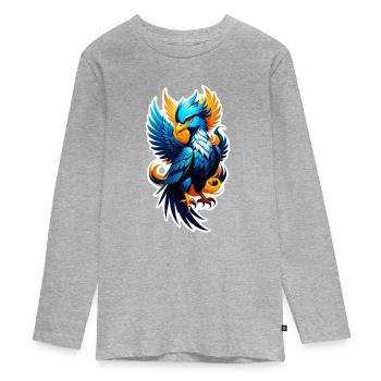 Phenix - Phoenix - Firebird - Teenager Premium Organic Long Sleeve Shirt - heather grey - Front