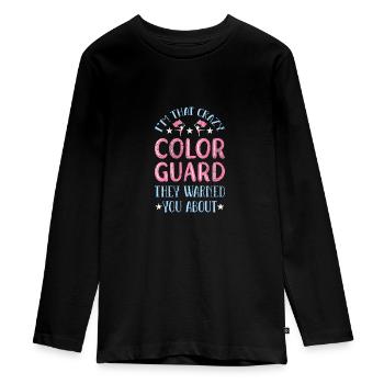 Color Guard - Teenager Premium Bio Langarmshirt - Schwarz - Vorne - AI Model Kid Female (0cm)