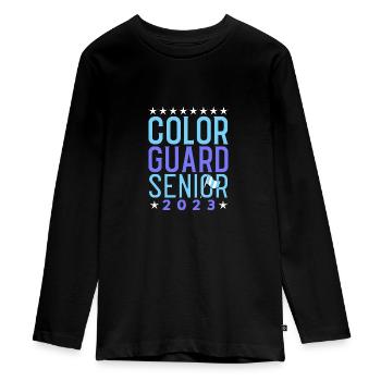 Color Guard - Teenager Premium Bio Langarmshirt - Schwarz - Vorne - AI Model Kid Female (0cm)