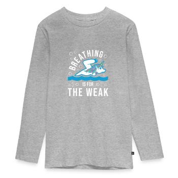 Nageurs - T-shirt manches longues Premium Ado - gris chiné - Devant