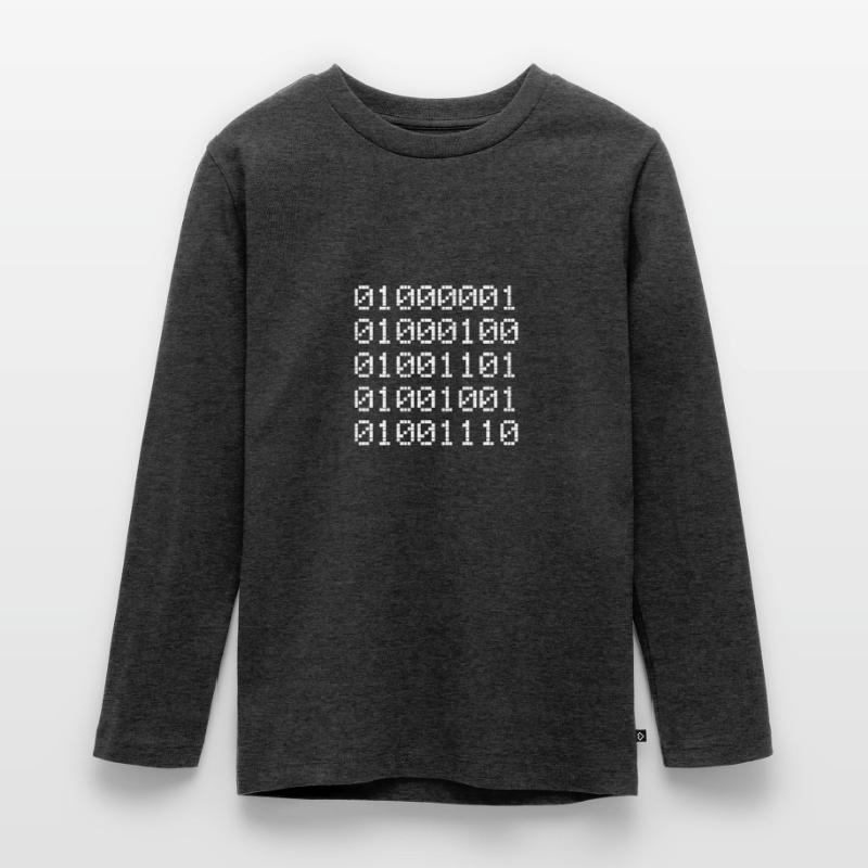 Admin Binary Binary Code Coder Computer Scientist Binary 01 Teenager Premium Organic Long Sleeve Shirt