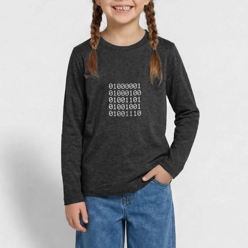 Admin Binary Binary Code Coder Computer Scientist Binary 01 Teenager Premium Organic Long Sleeve Shirt