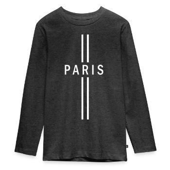 Black Line Betting - Teenager Premium Organic Long Sleeve Shirt - heather anthracite - Front - AI Model Kid Female (0cm)