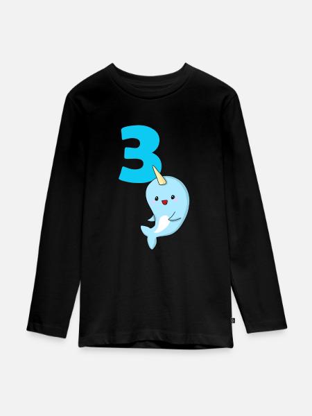 3 years old - Teenager Premium Organic Long Sleeve Shirt - black