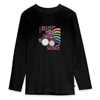 Radis Aliments sains Légumes Salades Drums - T-shirt manches longues Premium Ado - noir - Devant - AI Model Kid Female (0cm)