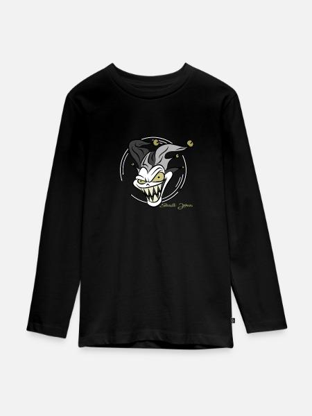 Skull Joke - Teenager Premium Organic Long Sleeve Shirt - black