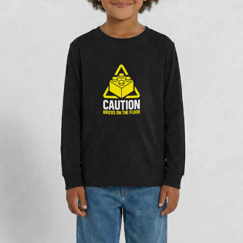 Constructeur de briques Bâtiment en briques Maître constructeur T-shirt manches longues Premium Ado