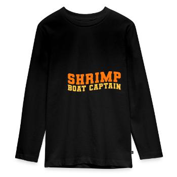 Krabbenkutter Kapitän Fischerei Meeresfrüchte Fäng - Teenager Premium Bio Langarmshirt - Schwarz - Vorne - AI Model Kid Female (0cm)
