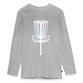 Disc Golf - T-shirt manches longues Premium Ado - gris chiné - Devant