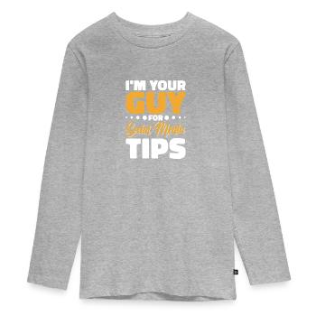 Social Media Supplies Advertising Social Media - Teenager Premium Organic Long Sleeve Shirt - heather grey - Front