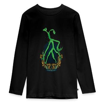 Fantastic Beasts Bowtruckle - Teenager Premium Organic Long Sleeve Shirt - black - Front - AI Model Kid Female (0cm)