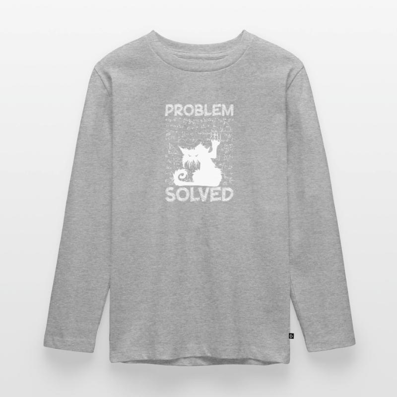 Problem Solved Math Student Homework Math Teenager Premium Bio Langarmshirt