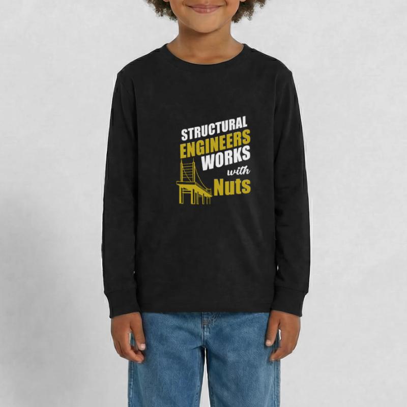 Construction carpenter structural engineer working with nuts Teenager Premium Organic Long Sleeve Shirt