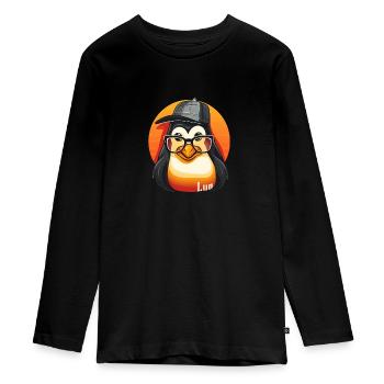 Lua-Linux Fusion: For technology enthusiasts - Teenager Premium Organic Long Sleeve Shirt - black - Front - AI Model Kid Female (0cm)
