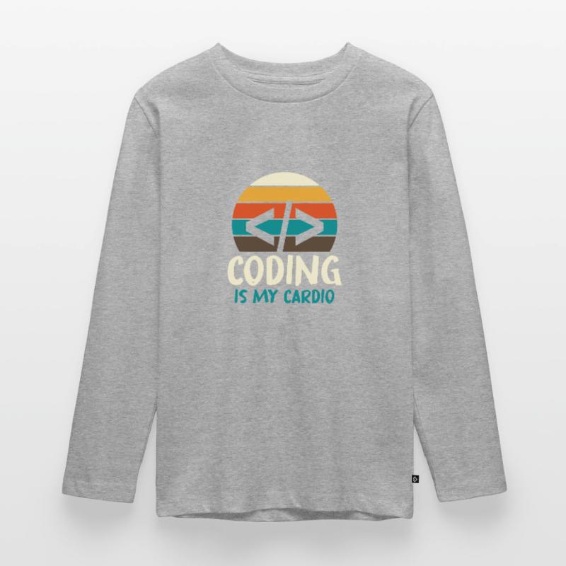 Programmer Geek Computer Programming Coder L Teenager Premium Organic Long Sleeve Shirt