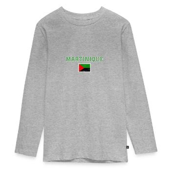 Martinique - T-shirt manches longues Premium Ado - gris chiné - Devant