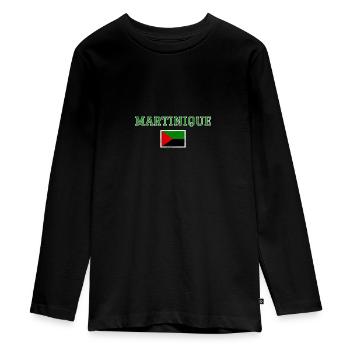 Martinique - T-shirt manches longues Premium Ado - noir - Devant - AI Model Kid Female (0cm)