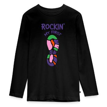 Rockin' Mon Premier 5K 2 - T-shirt manches longues Premium Ado - noir - Devant - AI Model Kid Female (0cm)