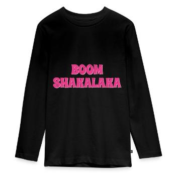 années quatre-vingt-dix - T-shirt manches longues Premium Ado - noir - Devant - AI Model Kid Female (0cm)