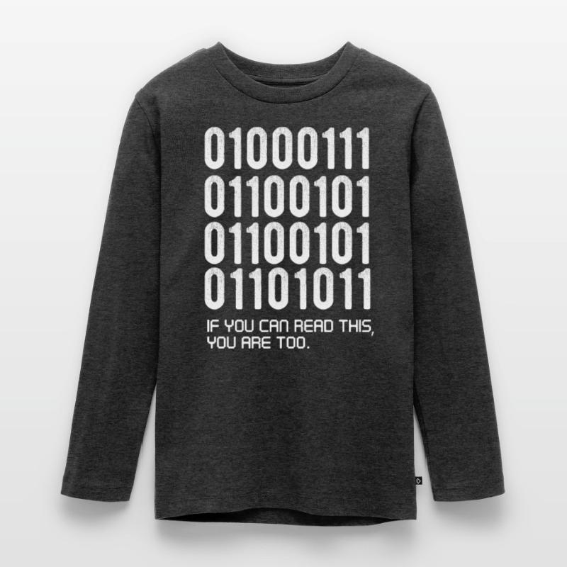 Funny Softaware developer gift, binary funny, Teenager Premium Organic Long Sleeve Shirt
