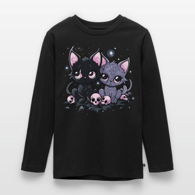 Kawaii Cat Pastel Goth Devilish Teenager Premium Organic Long Sleeve Shirt