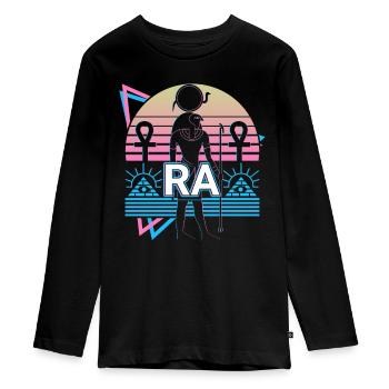 Ra Ägyptischer Gott Ägypten Geschenk - Teenager Premium Bio Langarmshirt - Schwarz - Vorne - AI Model Kid Female (0cm)