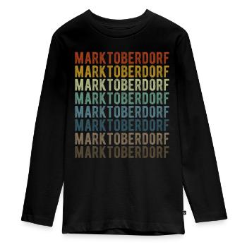 Marktoberdorf Town Rétro Vintage - T-shirt manches longues Premium Ado - noir - Devant - AI Model Kid Female (0cm)