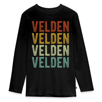 Velden Town Rétro Vintage - T-shirt manches longues Premium Ado - noir - Devant - AI Model Kid Female (0cm)