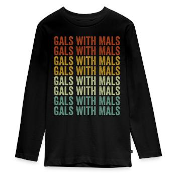 Gals avec Mals Malinois belge - T-shirt manches longues Premium Ado - noir - Devant - AI Model Kid Female (0cm)