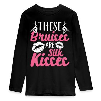 Aerial Silk Aerialist - Teenager Premium Bio Langarmshirt - Schwarz - Vorne - AI Model Kid Female (0cm)