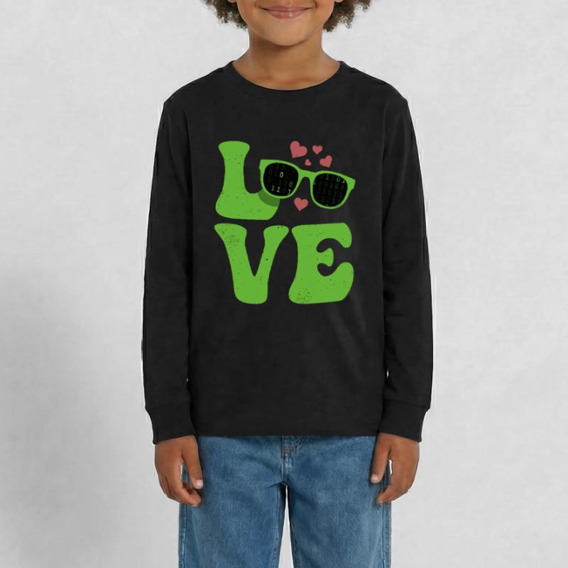 Codierung Coder Programmierer LIEBE Programmierung Teenager Premium Bio Langarmshirt