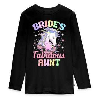 Douche nuptiale de mariage - T-shirt manches longues Premium Ado - noir - Devant - AI Model Kid Female (0cm)