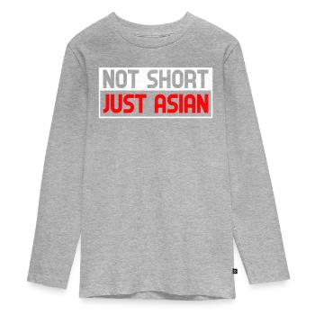 Asian American Pacific Islander AAPI - Teenager Premium Organic Long Sleeve Shirt - heather grey - Front