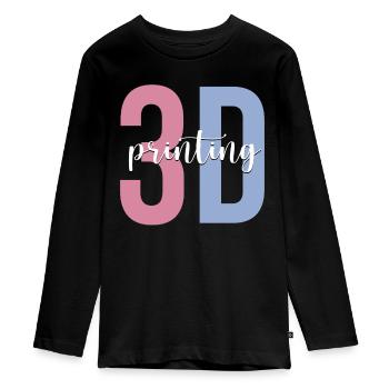 3D-Drucker-Maschine - Teenager Premium Bio Langarmshirt - Schwarz - Vorne - AI Model Kid Female (0cm)