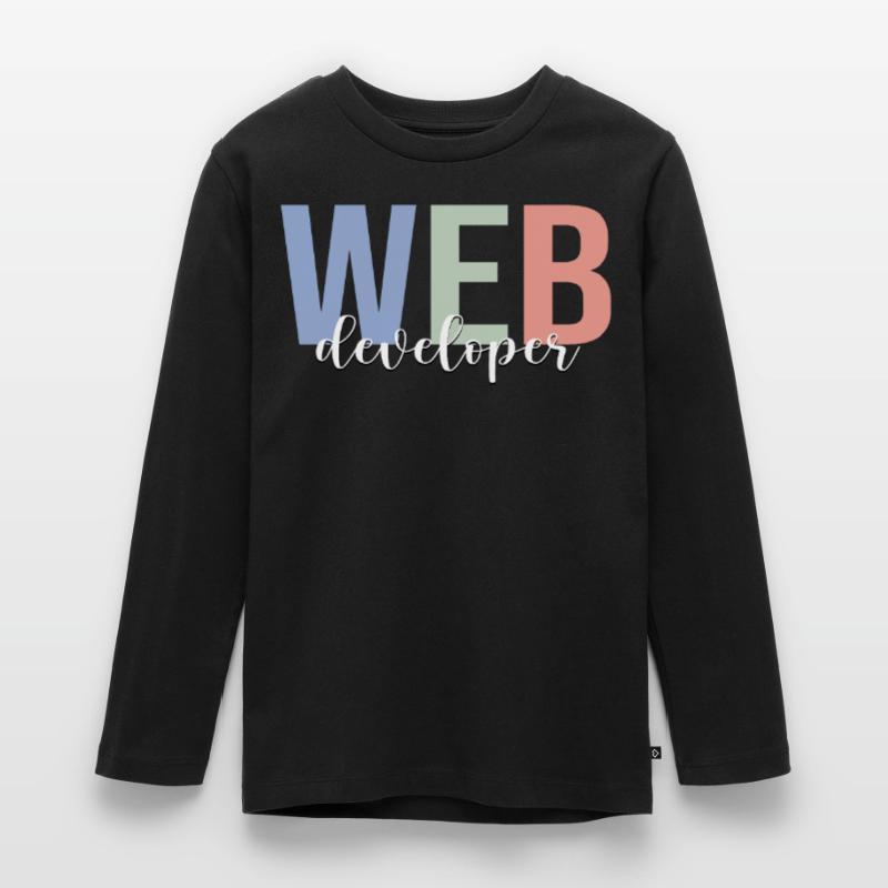 Webentwickler Kodierung Programmierer Programmieru Teenager Premium Bio Langarmshirt