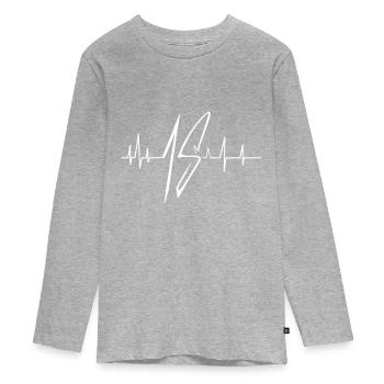 18th birthday - Teenager Premium Organic Long Sleeve Shirt - heather grey - Front