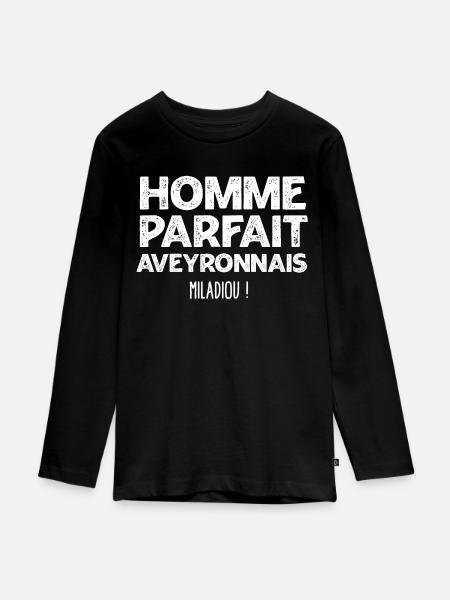 Aveyron perfekter Mann - Teenager Premium Bio Langarmshirt - Schwarz