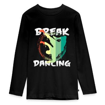 Breakdance - Teenager Premium Bio Langarmshirt - Schwarz - Vorne - AI Model Kid Female (0cm)