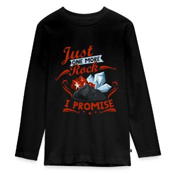 Un seul minéral de plus - T-shirt manches longues Premium Ado - noir - Devant - AI Model Kid Female (0cm)
