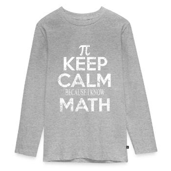 Mathematics Mathematician - Teenager Premium Organic Long Sleeve Shirt - heather grey - Front