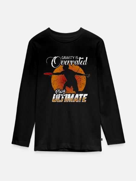 Ultimate Frisbee - Teenager Premium Bio Langarmshirt - Schwarz