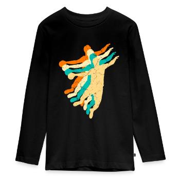Handball Handballer - Teenager Premium Bio Langarmshirt - Schwarz - Vorne - AI Model Kid Female (0cm)