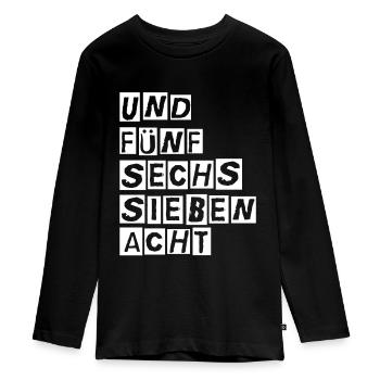 Et cinq Six Sept Huit - T-shirt manches longues Premium Ado - noir - Devant - AI Model Kid Female (0cm)
