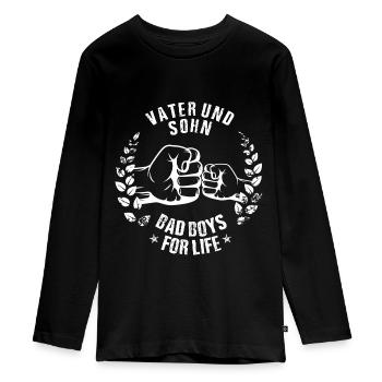 Vater und Sohn Bad Boys for Life - Teenager Premium Bio Langarmshirt - Schwarz - Vorne - AI Model Kid Female (0cm)