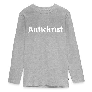 ANTICHRIST Superstar Occult Satan Paganisme Gothique - T-shirt manches longues Premium Ado - gris chiné - Devant
