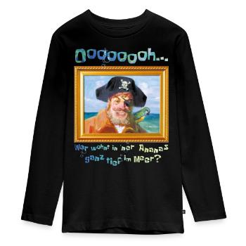 SpongeBob Schwammkopf Painty Pirat Lustiger Spruch - Teenager Premium Bio Langarmshirt - Schwarz - Vorne - AI Model Kid Female (0cm)
